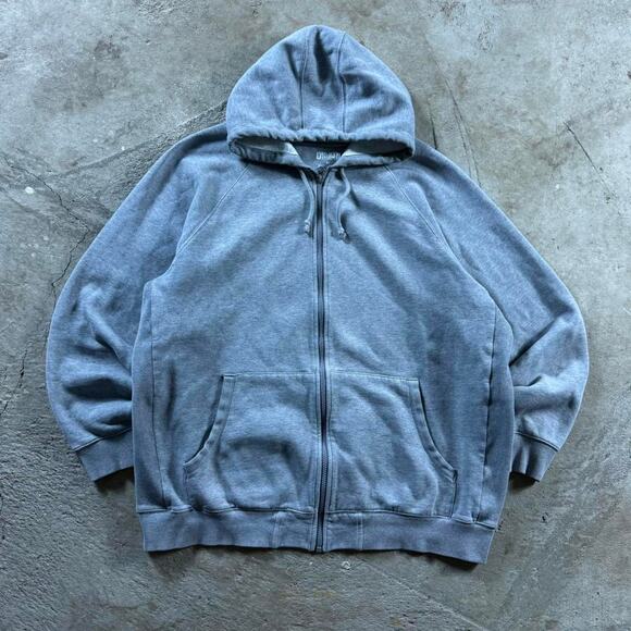 Grey Duluth Trading Co. Grey Boxy Zip Up Hoodie Sweatshirt - Picture 1 of 8